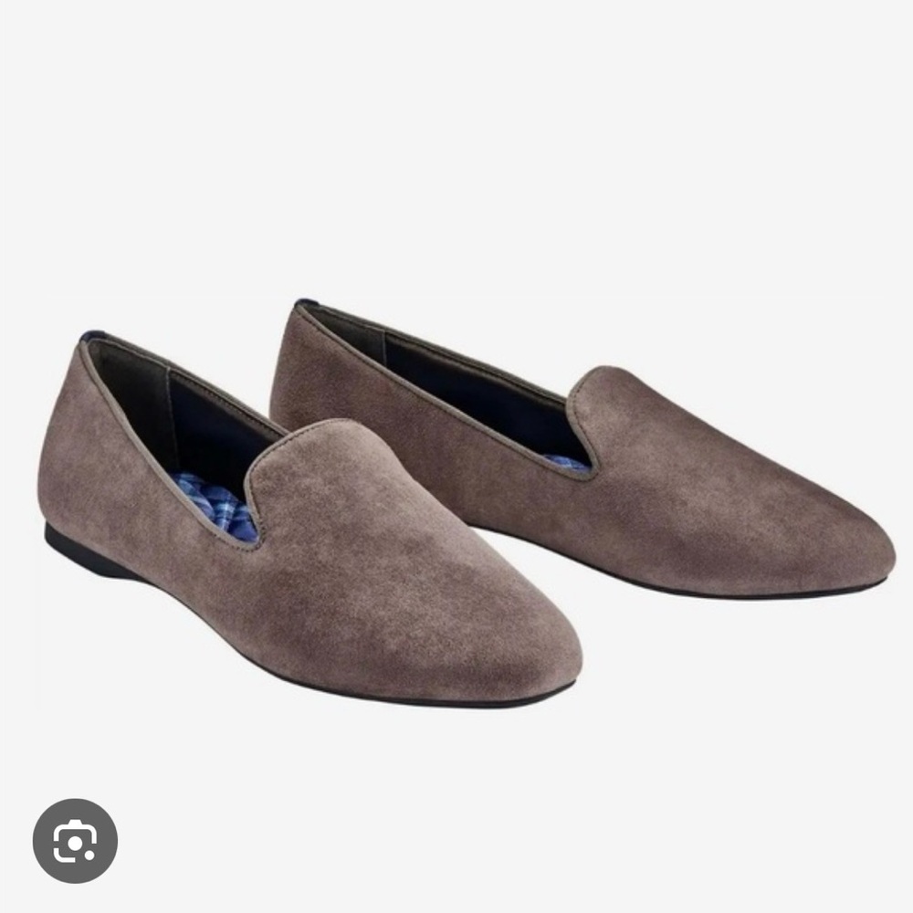 Birdies The Starling loafer flat in Graphite Suede